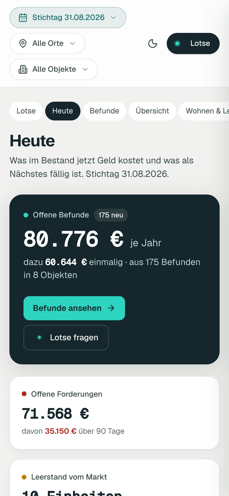 Dieselbe Seite auf dem Handy